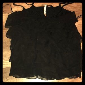 Black fringe tank top